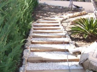 Garden staircase construction